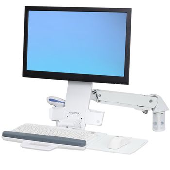 ERGOTRON STYLEVIEW SIT-STAND COMBO ARM BRIGHT WHITE TEXTURE CRTS (45-266-216)
