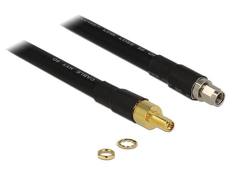 DELOCK Antenna Cable RP-SMA plug > RP-SMA jack CFD400 LLC400 0.4 m low (13012)