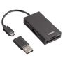 HAMA Kortläsare OTG Smartphone Tablet PC Mikro-USB 2.0 Svart