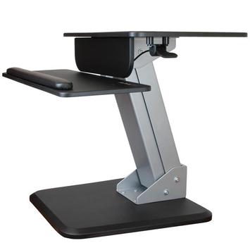 StarTech Height Adjustable Standing Desk Converter - Sit Stand Desk with One-finger Adjustment - Ergonomic Desk (ARMSTS) monteringssett - for LCD-skjerm / tastatur / mus / bærbar - svart, sølv (ARMSTS)