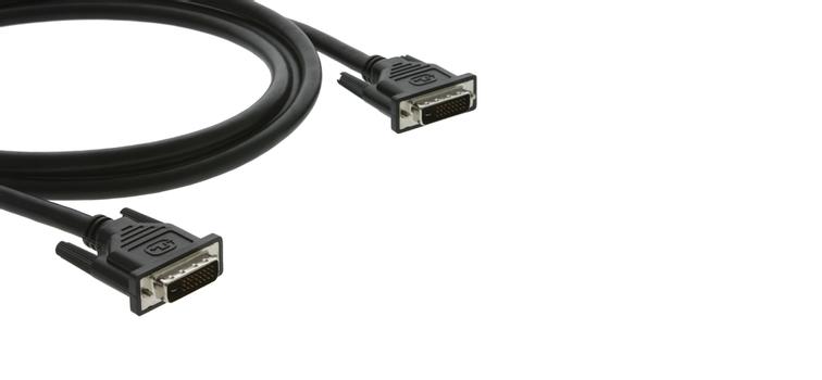 KRAMER C-DM/DM | DVI Dual Link Copper | DVI-D - DVI-D | Max 2560x1600 | Black | 0.9m (94-0101003)