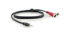 KRAMER C-A35M/2RAM | 3,5mm tele - RCA Pach cable | 1.8m | Black