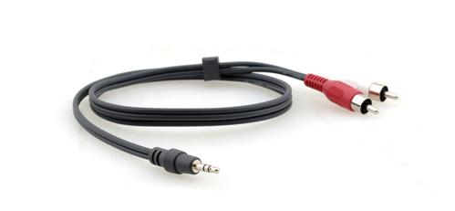 KRAMER C-A35M/ 2RAM | 3,5mm tele - RCA Anslutningskabel | 0,9m | Svart (95-0122003)