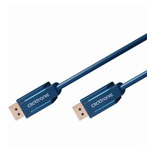 CLICKTRONIC DisplayPort kabel, DP han / DP han - Casual  - blå - 1,0 m. (70710)