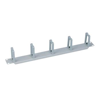 LOGILINK LOGILINK- 19'' Cable Management Bar 1U with 5 turnable plastic brackets, grey (OR104G)