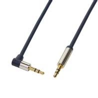 LogiLink - Audio Cable 3.5 Stereo M/M 90° angled, 1.00 m, blue