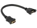 DELOCK HDMI-kabel HDMI 25cm Sort