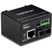 TRENDNET HARDENED INDUSTRIAL 100BASE-FX SNGL MODE SC FIBER CONVERT 30KM  IN ACCS