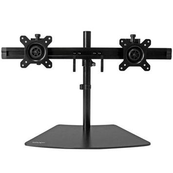 StarTech Dual Monitor Mount - Supports Monitors 12" to 24" - Adjustable - VESA Monitor Stand for Desk - Low Profile Base - Horizontal - Black (ARMBARDUO) stativ - justerbar arm - for LCD-skjerm - svart (ARMBARDUO)