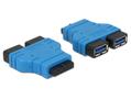 DELOCK Adapter USB 3.0 pin header female > 2 x USB 3.0 Type-A female
