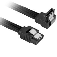 SHARKOON SATA III Cable 90d sleeved - black - 75 cm (4044951017171)