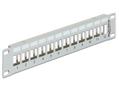 DELOCK 10? Keystone Patch Panel 12 Port metal grå