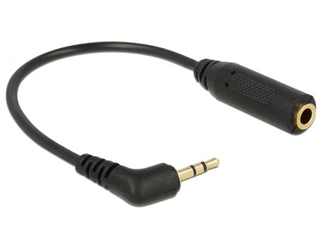 DELOCK Audio Cable 2.5 mm male angled > 3.5 mm 3 pin female (65672)