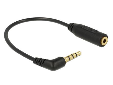 DELOCK Audio Cable Stereo jack 3.5 mm 4 pin male angled > Stereo jack (65673)