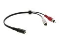 KRAMER AdapterCable C-A35F/2RAM-1 AdapterCable 3,5 mm Jack Stereo (Bu.) auf 2x RCA (St.)