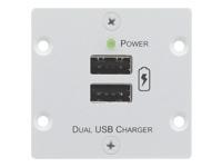 KRAMER W-2UC(G) Wall Plate Insert DualUSB Charger grey (80-80228190)
