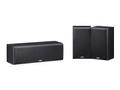 YAMAHA ANSP51BL Tri-Pack for NSF51 speakers. Inc. 2-way center speaker + 2-way surround speaker pair. Wall mountable. Color: Black