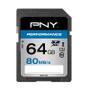 PNY SDXC PERFORMANCE 64GB CLASS 10 U1 R 80MB/S W 20MB/S EXT