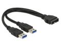 DELOCK 0.25m USB3.0/2xUSB3.0