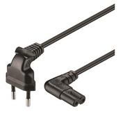GOOBAY Power Cable CEE7/16 to C7. Black. 0.75m