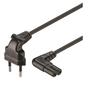 GOOBAY Power Cable CEE7/16 to C7. Black. 1.0m