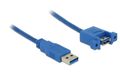DELOCK Cable USB 3.0 Type-A male > USB 3.0 Type-A female panel-mount 1 m (85112)