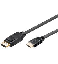 Wentronic DisplayPort til HDMI kabel, DP han / HDMI han - sort - 5,0 m. (51959)