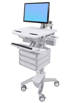 Ergotron StyleView Cart with LCD Arm, 3 Drawers vogn - åpen arkitektur - for LCD-skjerm / tastatur / mus / CPU / bærbar / skanner (SV43-1230-0)