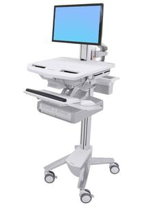 ERGOTRON STYLEVIEW CART WITH LCD PIVOT DOUBLE DRAWER CRTS (SV43-13A0-0)