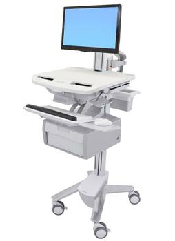 ERGOTRON STYLEVIEW CART WITH LCD PIVOT TALL DRAWER CRTS (SV43-13B0-0)