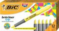 BIC Grip Highlighter Pen Chisel Tip 1.6-3.3mm Line Yellow (Pack 12) - 811935