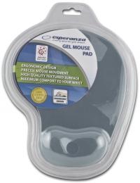 ESPERANZA Gel Mouse Pad EA137Y | 230 x 190 x 20 mm | Gray | Blister (EA137Y - 5901299908327)