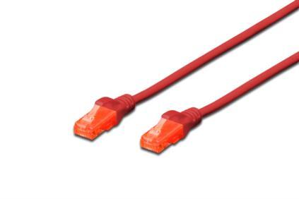 DIGITUS U-UTP PatchCord Cat6. PVC CCA. Red. 1.0m (DK-1612-010/R)
