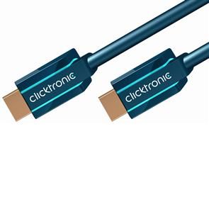 CLICKTRONIC HDMI kabel, HDMI han / han - Casual - blå - 1,0 m. (70301)