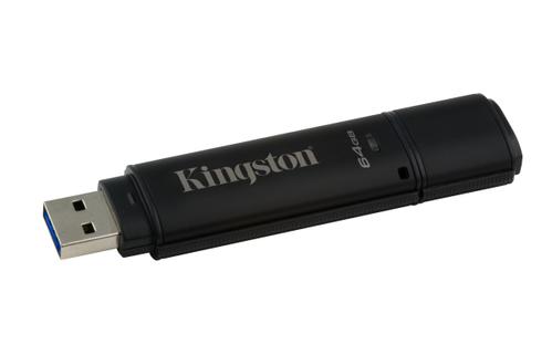 KINGSTON DataTraveler 4000 G2 Management Ready - USB flash drive - encrypted - 64 GB - USB 3.0 - FIPS 140-2 Level 3 - TAA Compliant (DT4000G2DM/64GB)