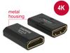DELOCK HDMI-adapter, 19-pin ho-ho, guldpläterad, 3840x216, svart