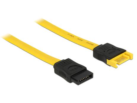 DELOCK Forlænger SATA6 kabel 70cm - Gul (83950)