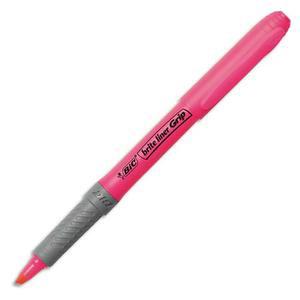 BIC Brite Liner Grip Tekstmarker Pink - Water-based ink - comfort grip (box of 12) (811934*12#DBL)