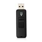 V7 4GB FLASH DRIVE USB 2.0 BLACK 10MB/S READ 3MB/S WRITE MEM