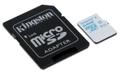 KINGSTON Flash-minneskort (microSDXC till SD-adapter inkluderad) - 64 GB - UHS Class 3 / Class10 - mikroSDXC UHS-I
