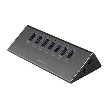 LOGILINK USB 3.0 HUB 7-port, Aluminium,  inkl. Power Suppl (UA0228)