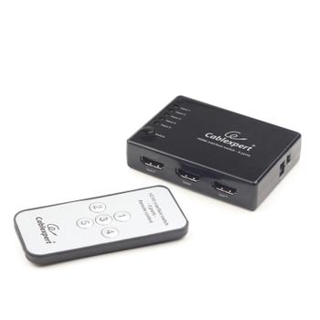 GEMBIRD HDMI Switch Gembird 5 ingång -> 1 utgång 4k +fjärrstyrning (DSW-HDMI-53)