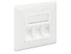 DELOCK Keystone Wall Outlet 3 Port compact