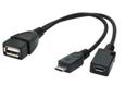 GEMBIRD cable USB OTG AF to micro BM + micro BF, 0,15 m