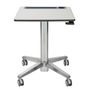 ERGOTRON LEARNFIT TRAVEL STANDING DESK 16IN CLEAR ANODIZED ADJUSTABLE   IN DESK