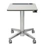 ERGOTRON LEARNFIT TRAVEL STANDING DESK 16IN CLEAR ANODIZED ADJUSTABLE   IN DESK