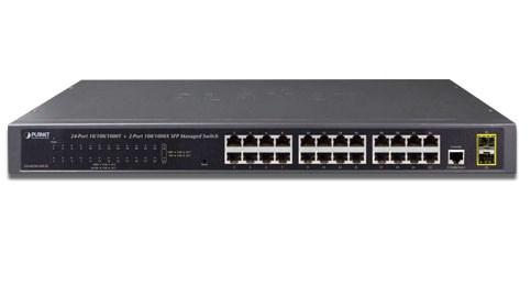 PLANET Switch 24p 10/ 100/ 1000B/ Tx 2xSFP 24p Managed IPv4/ IPv6,  SFP100/ 1000 (GS-4210-24T2S)