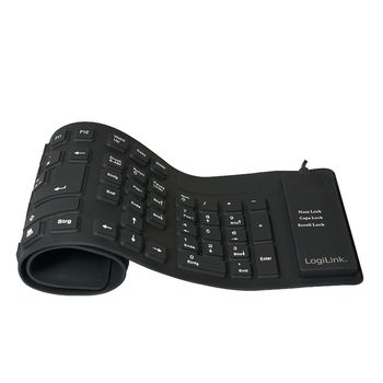 LOGILINK Keyboard wired flex. USB black (ID0019A)