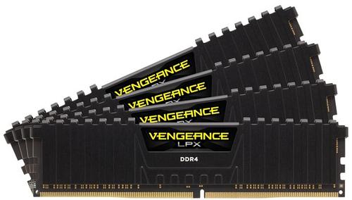CORSAIR 64GB RAMKit 4x16GB DDR4 2400MHz 4x288 Dimm Unbuffered 16-16-16-39 Vengeance LPX Black Heat Spreader 1,2V XMP2.0 (CMK64GX4M4A2400C16)