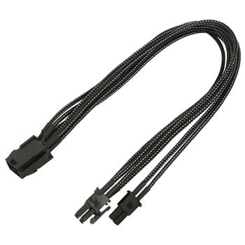 NANOXIA Kabel Nanoxia 6- auf 6+2-Pin, 30 cm, schwarz Single (NXP683E)